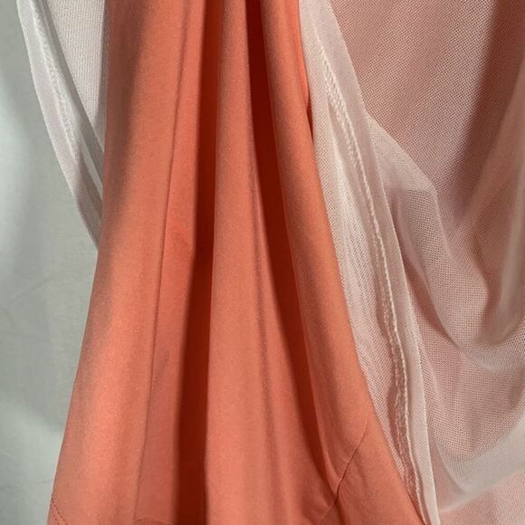 Fabletics Peach & White Mesh Athletic Workout Tank Top - Picture 5 of 7